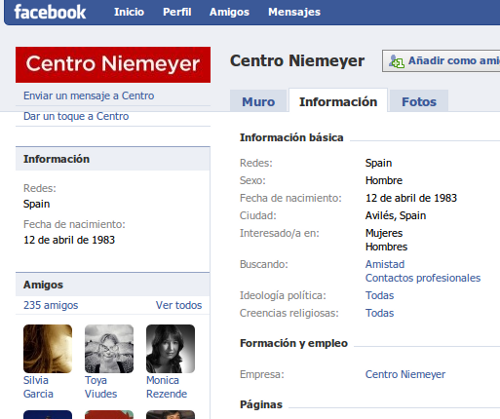 Niemeyer en Facebook